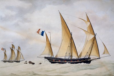Santo Stefano di Laigueglia xebec bliver jagtet af engelsk menigmand af Nicolas Cammillieri