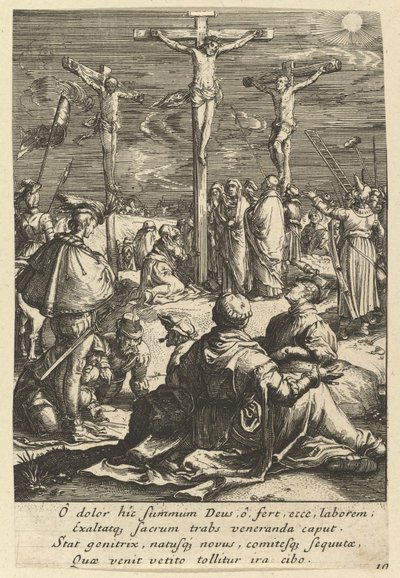 Kristus på korset, fra The Passion of Christ, midten af det 17. århundrede. af Nicolas Cochin