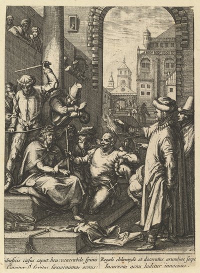 The Crowning with Thorns, fra The Passion of Christ, midten af 1600-tallet. af Nicolas Cochin
