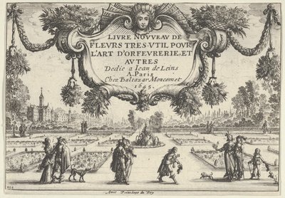 Titelplade, fra New Book of Very Useful Flowers, 1645., 1645. af Nicolas Cochin