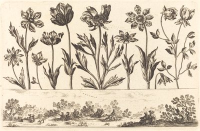 Blomstertryk nr.1 af Nicolas Cochin after Balthasar Moncornet