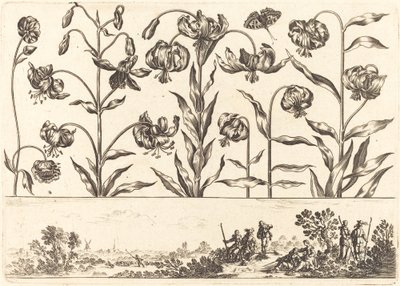 Blomstertryk nr.5 af Nicolas Cochin after Balthasar Moncornet