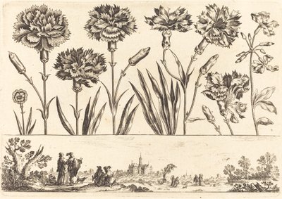 Blomstertryk nr.9 af Nicolas Cochin after Balthasar Moncornet