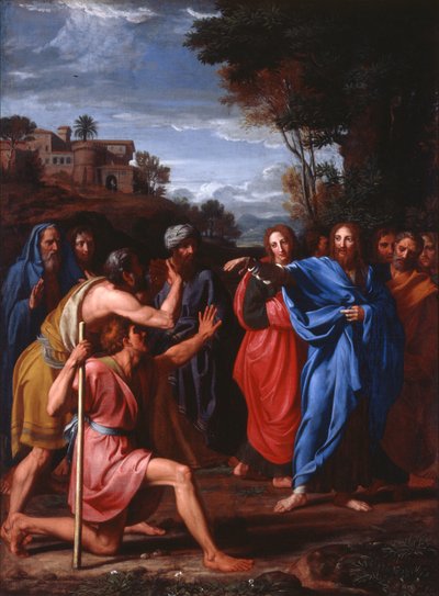 Kristus helbreder de blinde af Nicolas Colombel