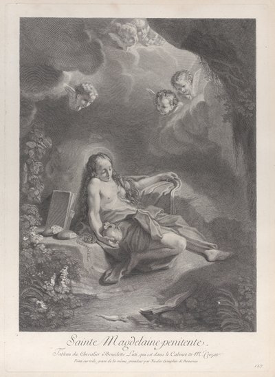 Den angrende Maria Magdalene, ca. 1729. af Nicolas Dauphin de Beauvais