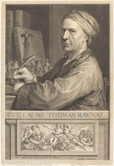 Guillaume Thomas Raynal af Nicolas Delaunay after Charles Nicolas Cochin II