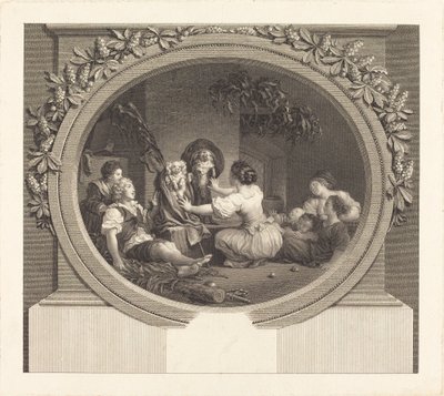 Uddannelse er alt af Nicolas Delaunay after Jean Honoré Fragonard