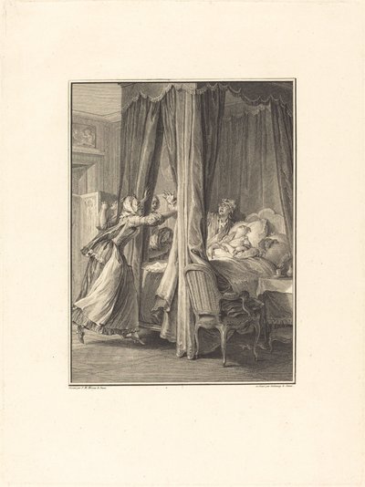 Julies død af Nicolas Delaunay after Jean Michel Moreau