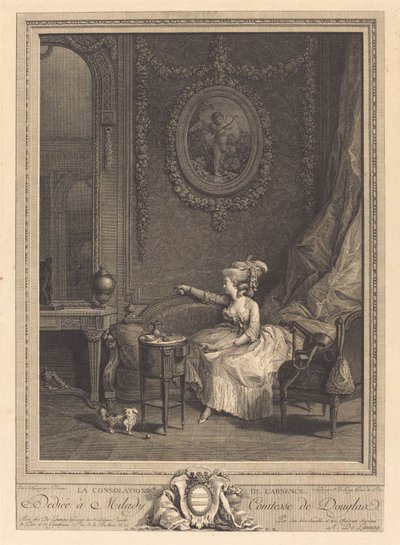 Fraværets trøst af Nicolas Delaunay after Nicolas Lavreince