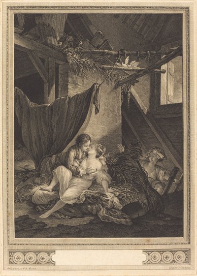 Sen pleje af Nicolas Delaunay after Pierre Antoine Baudouin