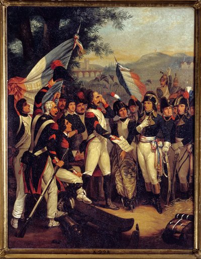 Korporalcertifikatet til Lodi 10/05/1796 Napoleon Bonaparte (1769-1821) modtog korporalcertifikatet. Maleri af Nicolas Eustache Morin (1799-1850) 1799 søn. 0,42x0,33 m Ile d