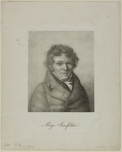 Portræt af Alois Senefelder af Nicolas Henri Jacob