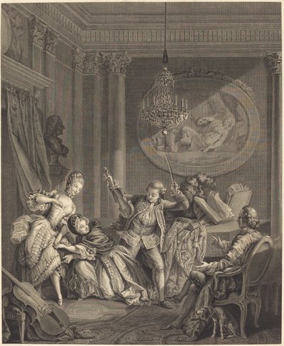 Vejen til formue af Nicolas Joseph Voyez after Pierre Antoine Baudouin