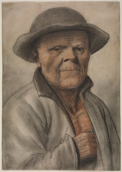 Portræt af en gammel mand, 1600-tallet. af Nicolas Lagneau