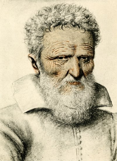 Portræt af en gammel mand af Nicolas Lagneau or Lanneau