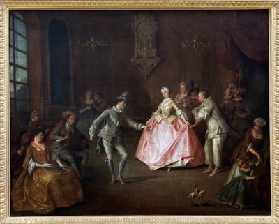 Før kostumeballet, Oliemaleri på lærred af Nicolas Lancret (1690-1743). Fotografi, KIM Youngtae, Nantes, Musee des Beaux Arts de Nantes. af Nicolas Lancret
