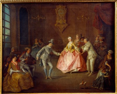 Før kostumebal. Maleri af Nicolas Lancret (1690-1743) af Nicolas Lancret