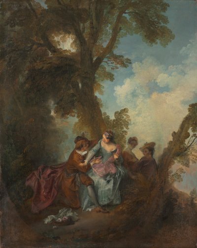 Kærlighedserklæring, ca. 1720. af Nicolas Lancret