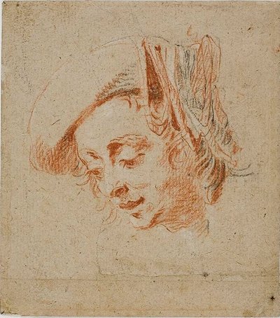 Hovedet af en mand af Nicolas Lancret