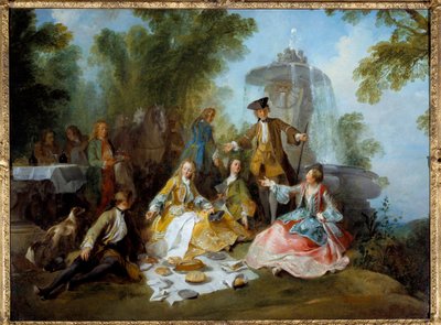 Jagt måltid. Maleri af Nicolas Lancret (1690-1743) af Nicolas Lancret