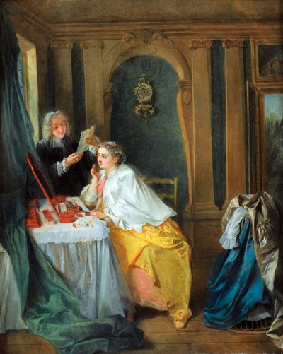 Madame Geoffrin (Marie Therese Rodet Geoffrin af Nicolas Lancret