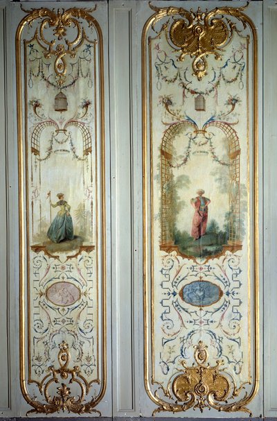 Malet panel af Hotel de Peyrenc realiseret af Nicolas Lancret (1690-1743) 1725 Paris, Dekorativ kunst af Nicolas Lancret