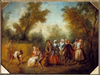 Sommer Country festscene ved høsttid. Maleri af Nicolas Lancret (1690-1743) 1700-tallet søn. 0,69x0,89 m af Nicolas Lancret