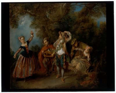 Den unge danser og menuet af Nicolas Lancret