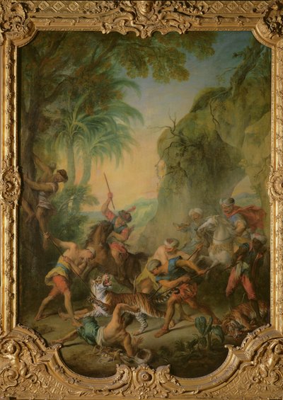 Tigerjagt, 1736 af Nicolas Lancret
