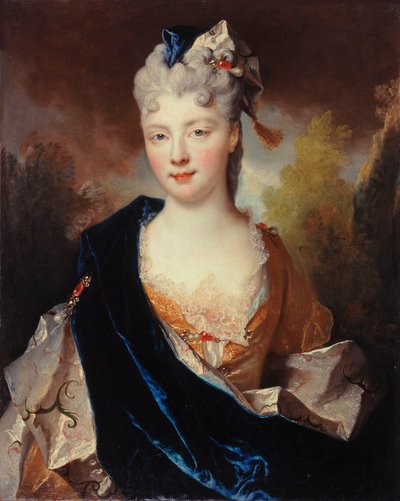 Portræt af Marie Anne de Bourbon-Condé 1678-1718, hertuginde af Vendôme, 1714. af Nicolas Largillière de