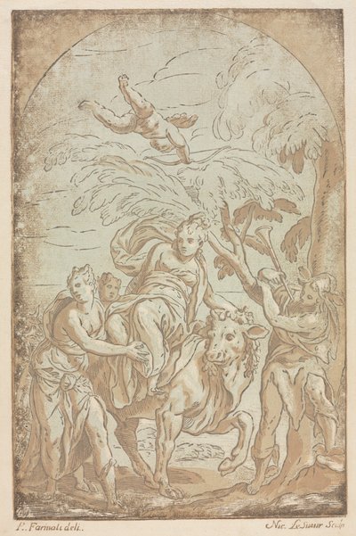 Europas voldtægt, 1725-42. af Nicolas LeSueur