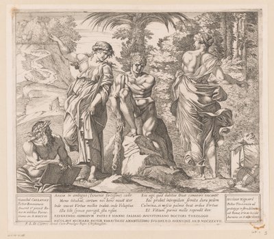Herkules mellem dyd og last af Nicolas Mignard