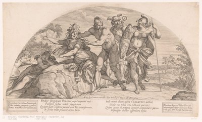 Perseus halshugger Medusa Historier fra Odysseen (serietitel) af Nicolas Mignard