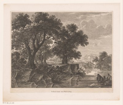 Tre mænd ved en flod af Nicolas Perelle