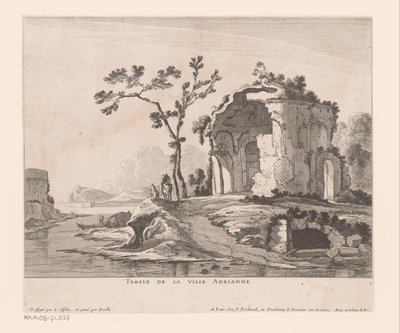Ruin af Villa Adriana Bytemplet Adrianne (titel på objekt) af Nicolas Perelle