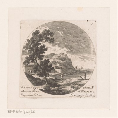 Befæstet by ved havet af Nicolas Perelle