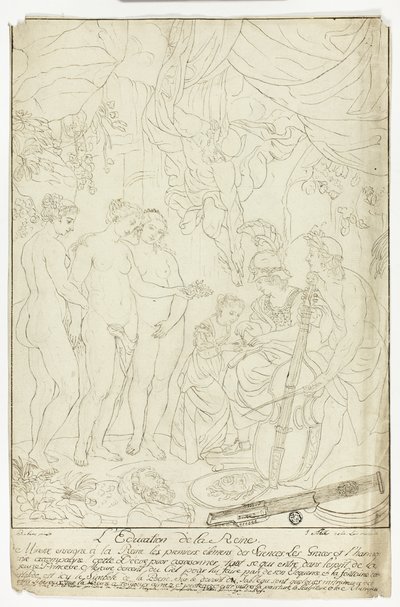 Uddannelse af Marie de Medicis af Nicolas Pierre Loir