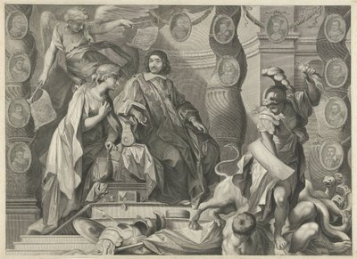 Reklametryk af Aegidius Le Maistre (1663), øverste del af Nicolas Pitau (I)