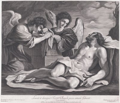 Engle sørger over den døde Kristus, ca. 1690-1720., ca. 1690-1720. af Nicolas Pitau