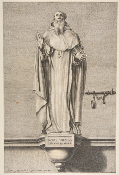 Sankt Peter Nolscus.n.d. af Nicolas Pitau