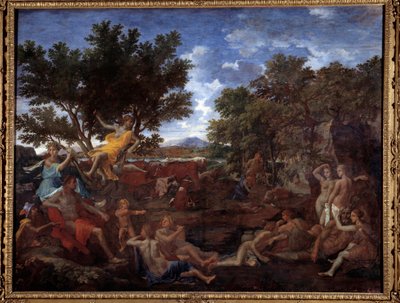 Apollo forelsket i Daphne. Maleri af Nicolas Poussin af Nicolas Poussin