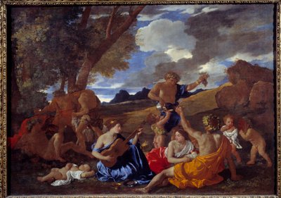 Bacchanale til guitaristen eller det store Bacchanale-maleri af Nicolas Poussin af Nicolas Poussin
