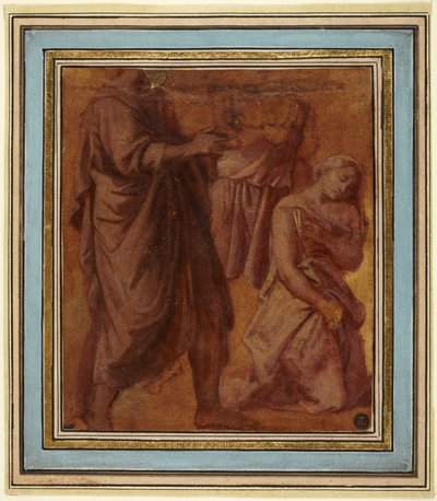 Christus und die Ehebrecherin af Nicolas Poussin