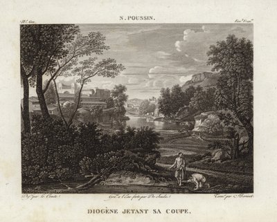 Diogenes kaster sin kop af Nicolas Poussin