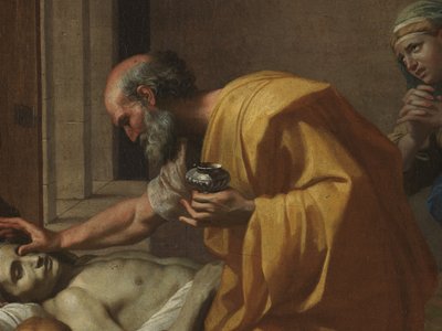 Extreme Unction, fra de syv sakramenter, 1638-40 af Nicolas Poussin