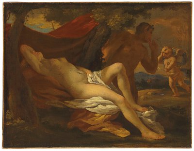Jupiter og Antiope af Nicolas Poussin