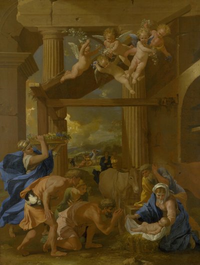 Hyrdernes tilbedelse af Nicolas Poussin