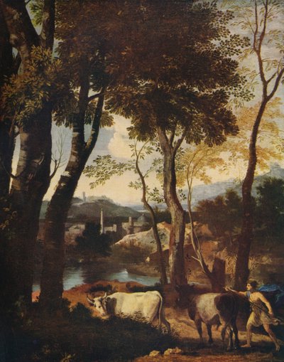 Landskab, c1630 af Nicolas Poussin