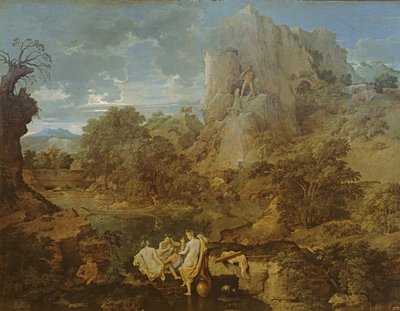Landskab med Hercules og Cacus, ca. 1656 af Nicolas Poussin