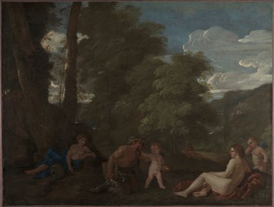 Nymfer og en Satyr Kærlighed overvinder alt 1625-1627. af Nicolas Poussin